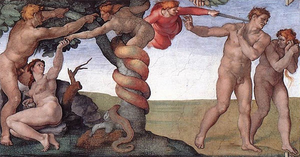 Detail from the Sistine Chapel by Michelangelo, via wikimedia.org