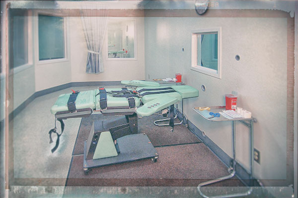 Lethal injection room at San Quentin State Prison, Public Domain.