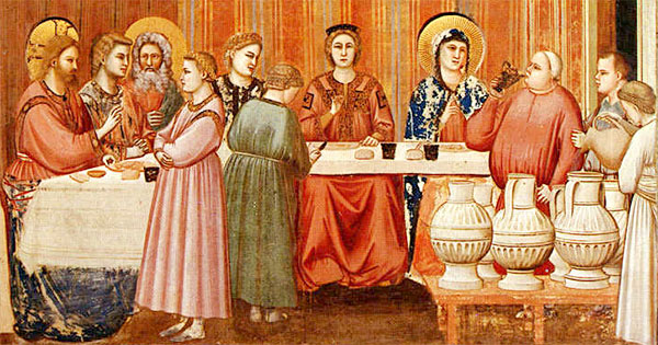 detail from Marriage at Cana by Giotto, 14th century