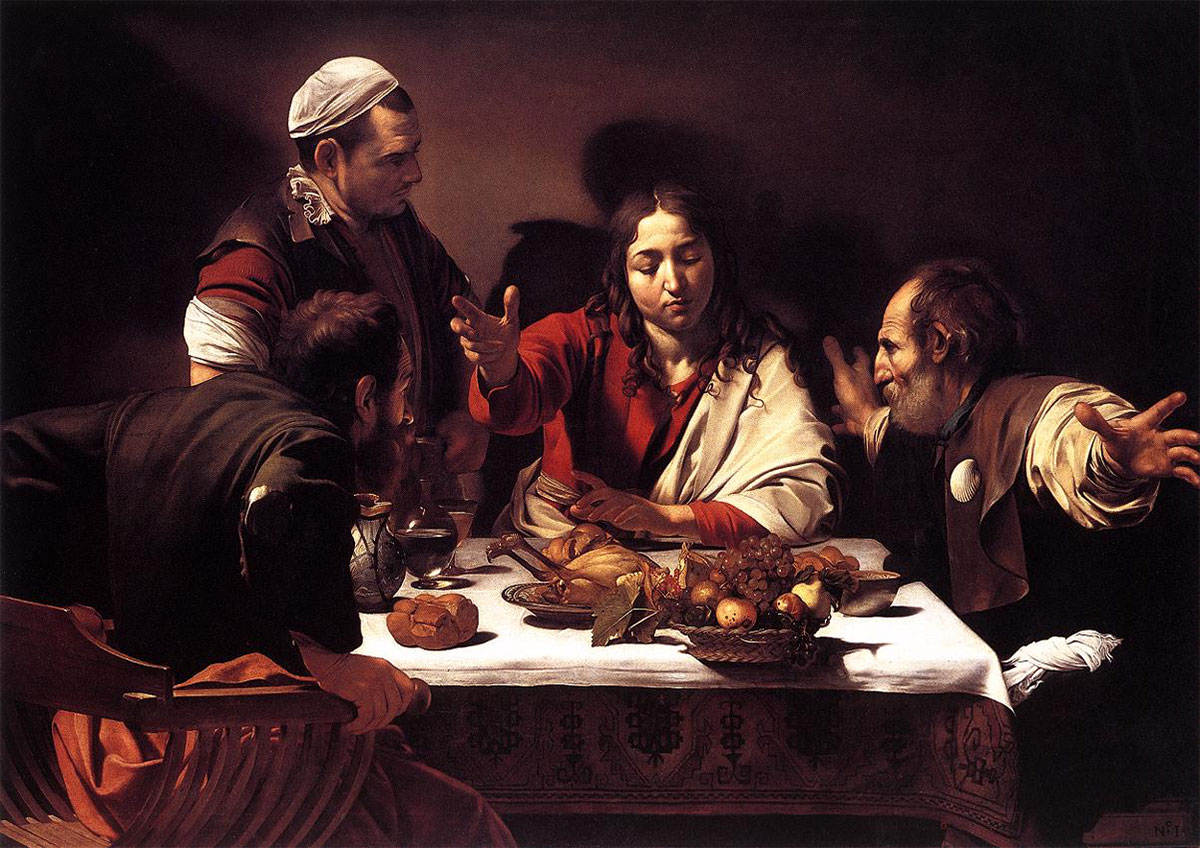 Caravaggio, "Supper at Emmaus," 1601